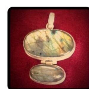 Vintage .925 Sterling Silver Labradorite Enhancer